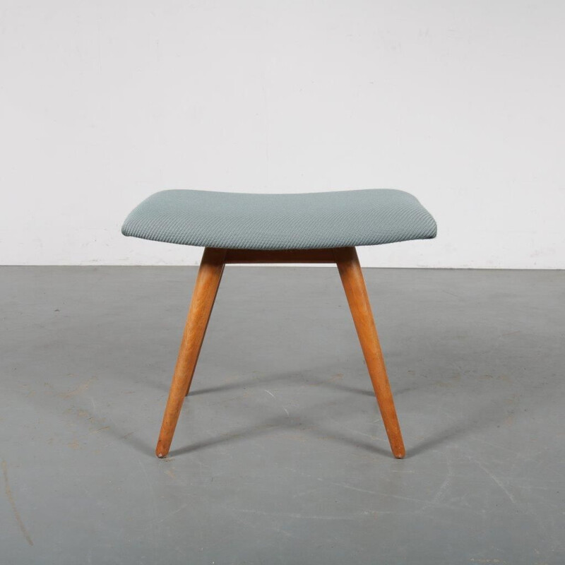 Vintage foot stool manufactured by De Boer Gouda in the Netherlands 1950
