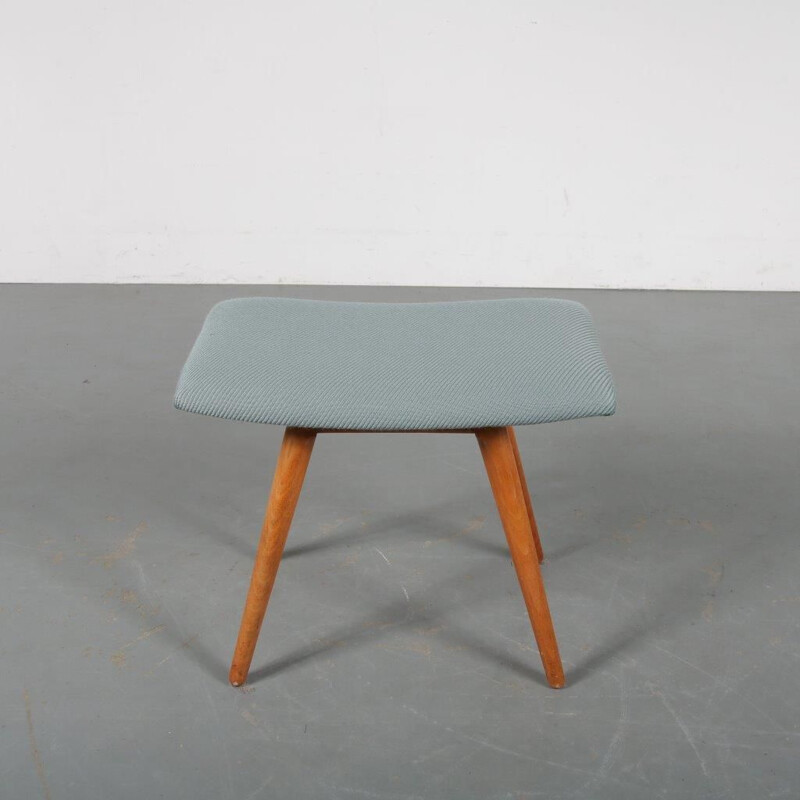 Vintage foot stool manufactured by De Boer Gouda in the Netherlands 1950