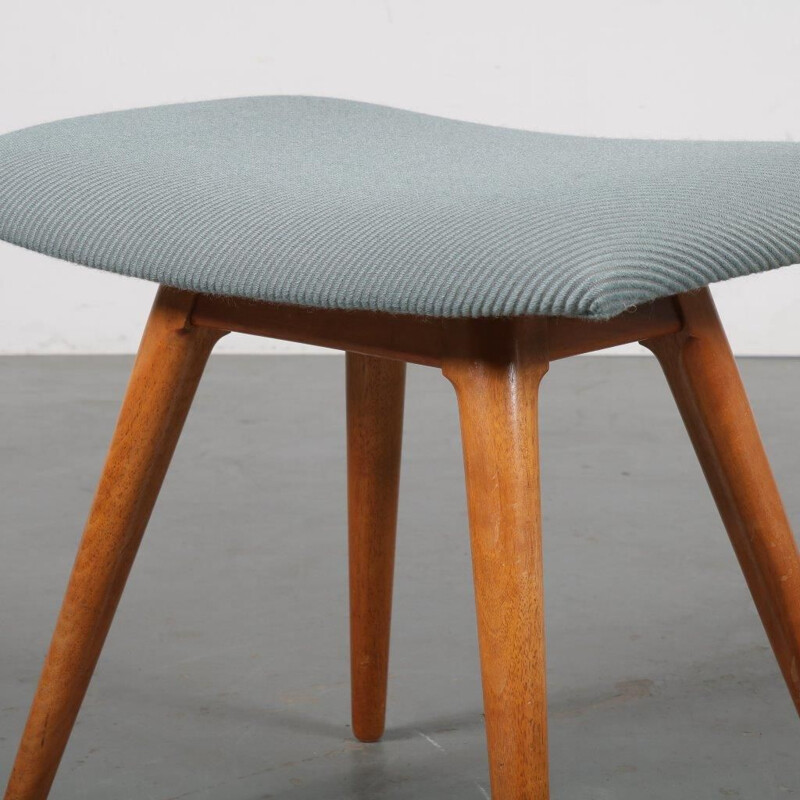 Vintage foot stool manufactured by De Boer Gouda in the Netherlands 1950