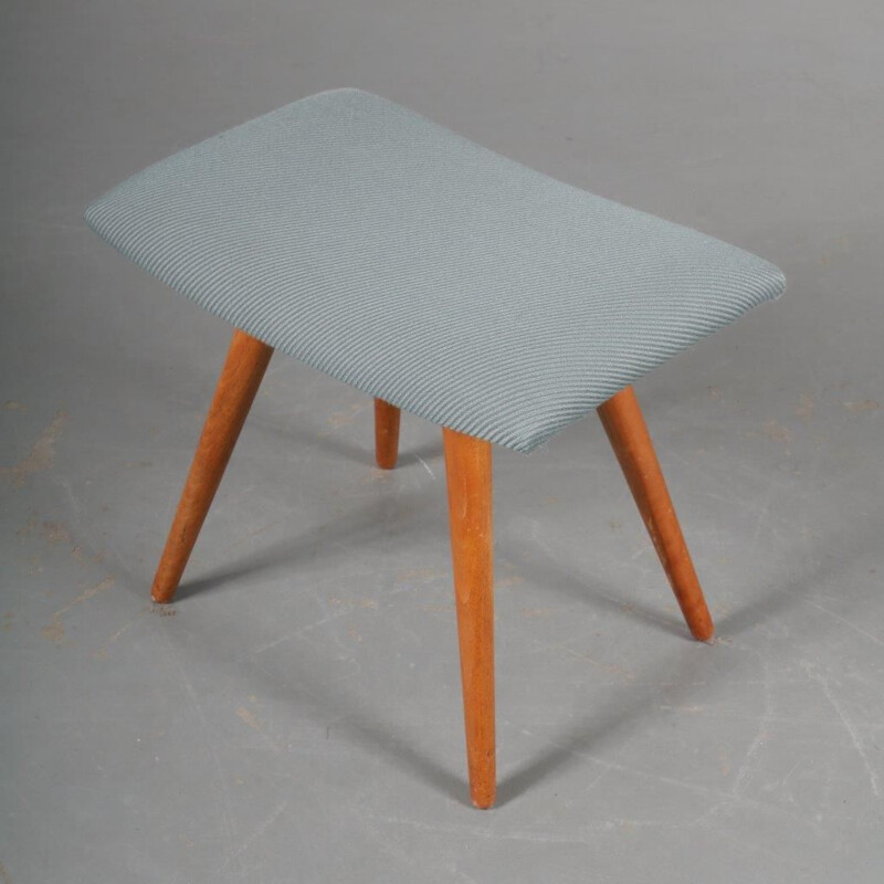 Vintage foot stool manufactured by De Boer Gouda in the Netherlands 1950