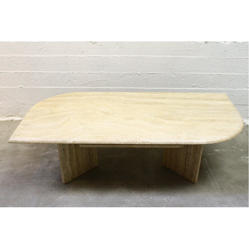 Vintage coffee table in travertine 1970