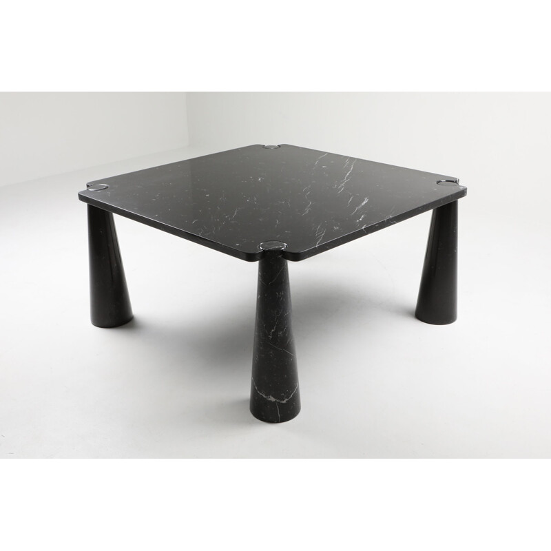 Vintage "Eros" Square marble Dining table by Angelo Mangiarotti 1970