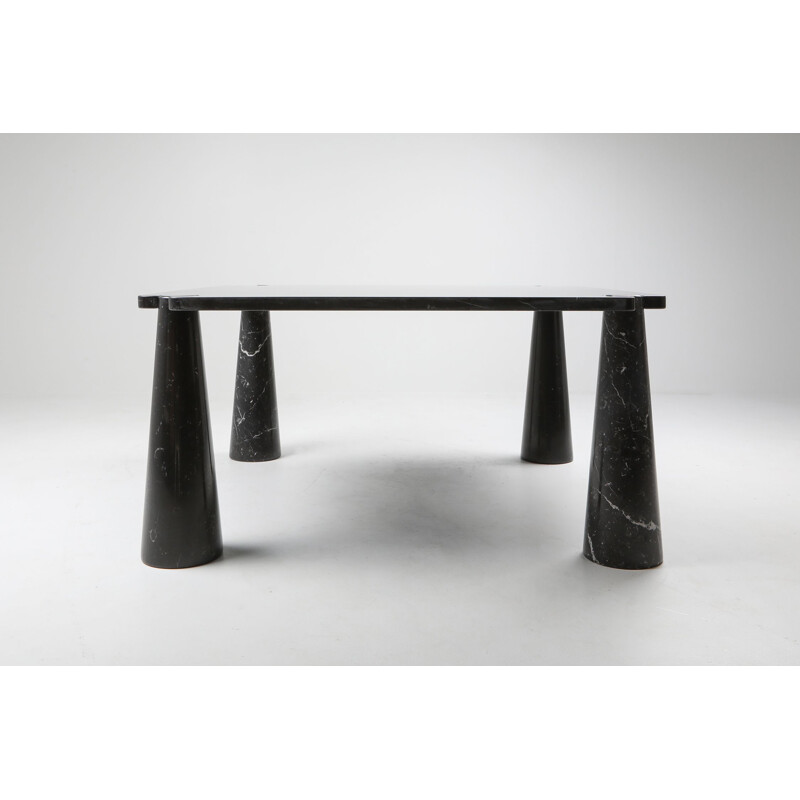 Vintage "Eros" Square marble Dining table by Angelo Mangiarotti 1970