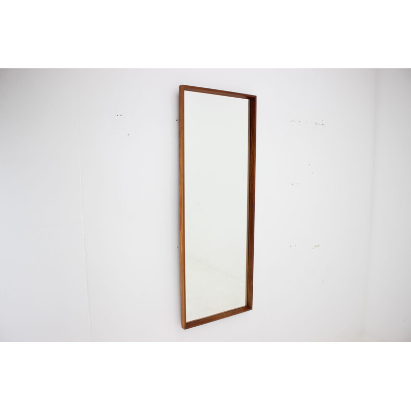 Vintage teak rectangular mirror Danish 1960