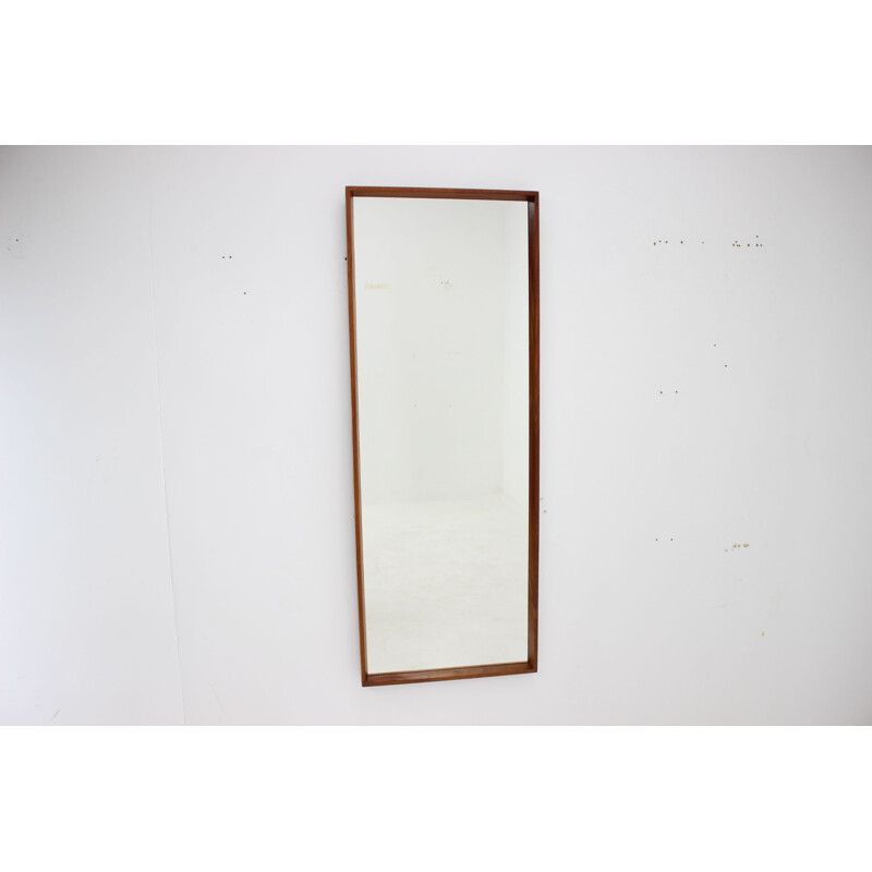 Vintage teak rectangular mirror Danish 1960