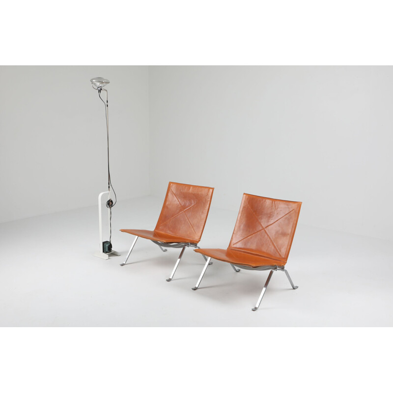 Vintage PK22 Cognac Leather Kold Christensen Lounge Chairs 1960