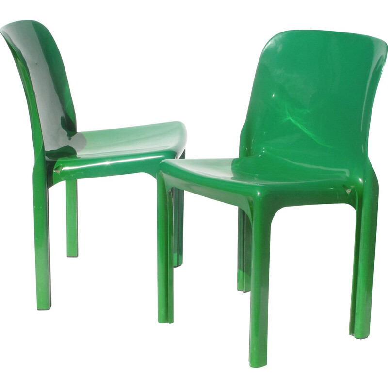 Pair of 2 Artemide "Selene" chairs, Vico MAGIESTRETTI - 1960s