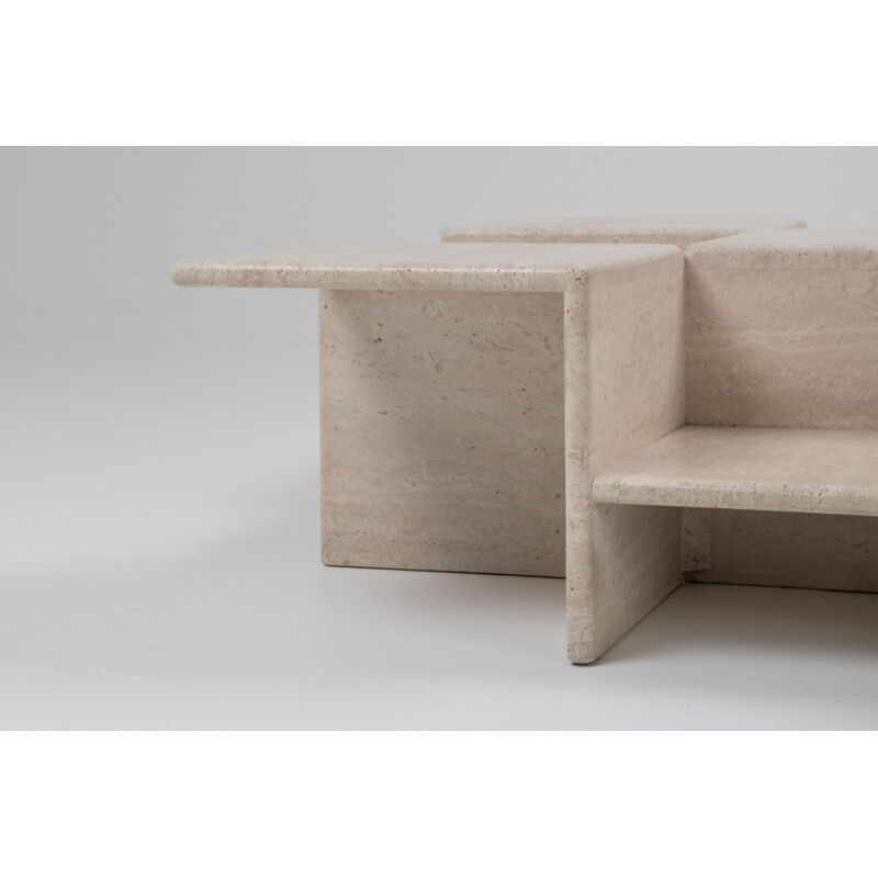 Vintage travertine coffee table, Italy, 1970s