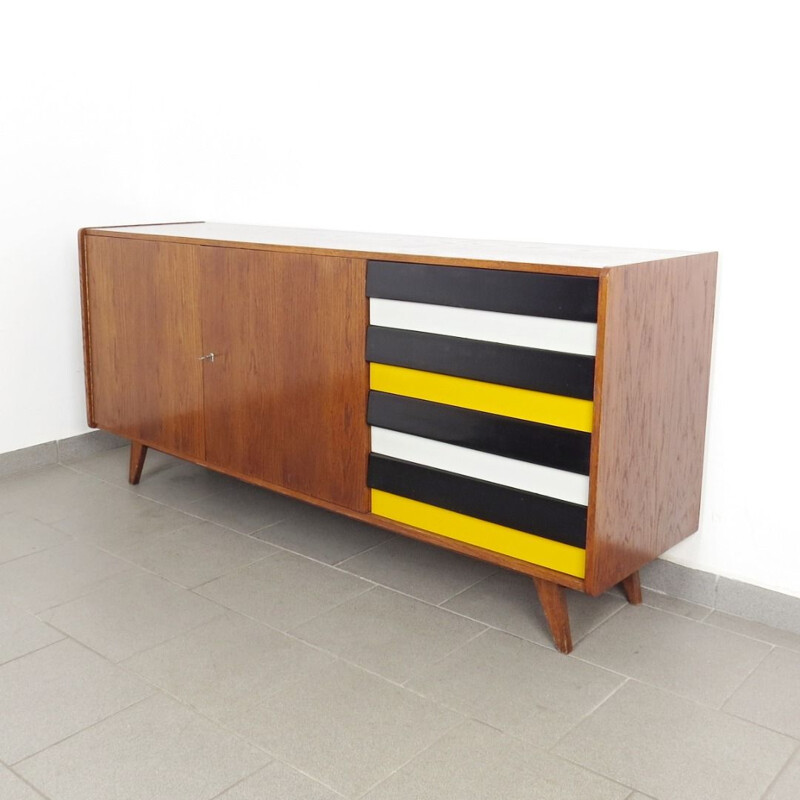 Vintage sideboard with patterns by Jiri Jiroutek, 1960s