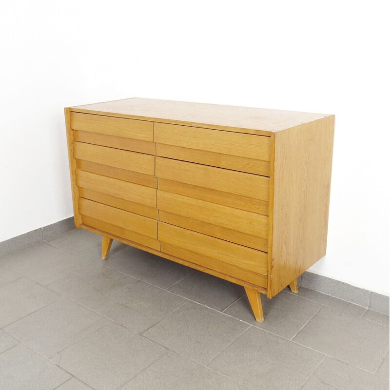 Vintage light wood chest of drawers by Jiri Jiroutek, 1960s