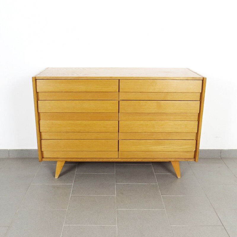 Vintage light wood chest of drawers by Jiri Jiroutek, 1960s