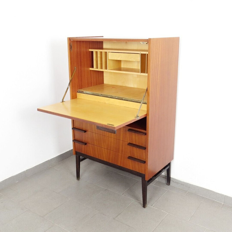 Vintage secretary in wood by František Mezulanik, 1960s