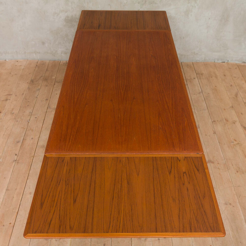 Vintage teak extension table by Johannes Andersen, 1960s