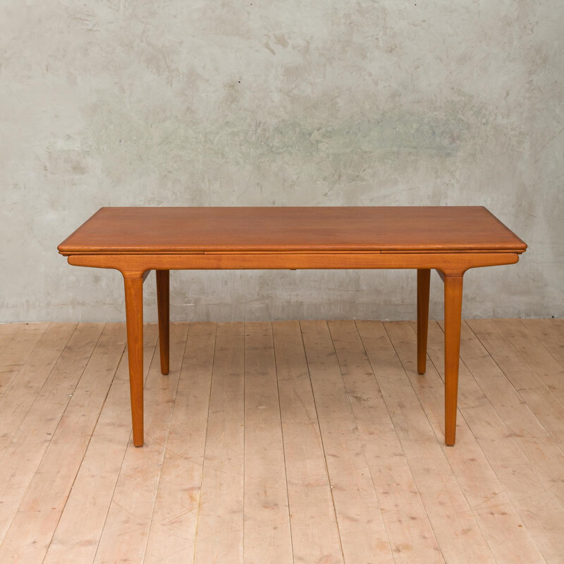 Vintage teak extension table by Johannes Andersen, 1960s