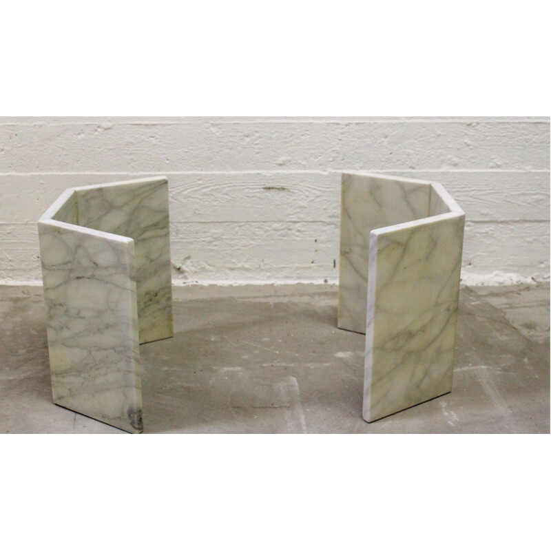 Vintage table in Carrara Marble 1970