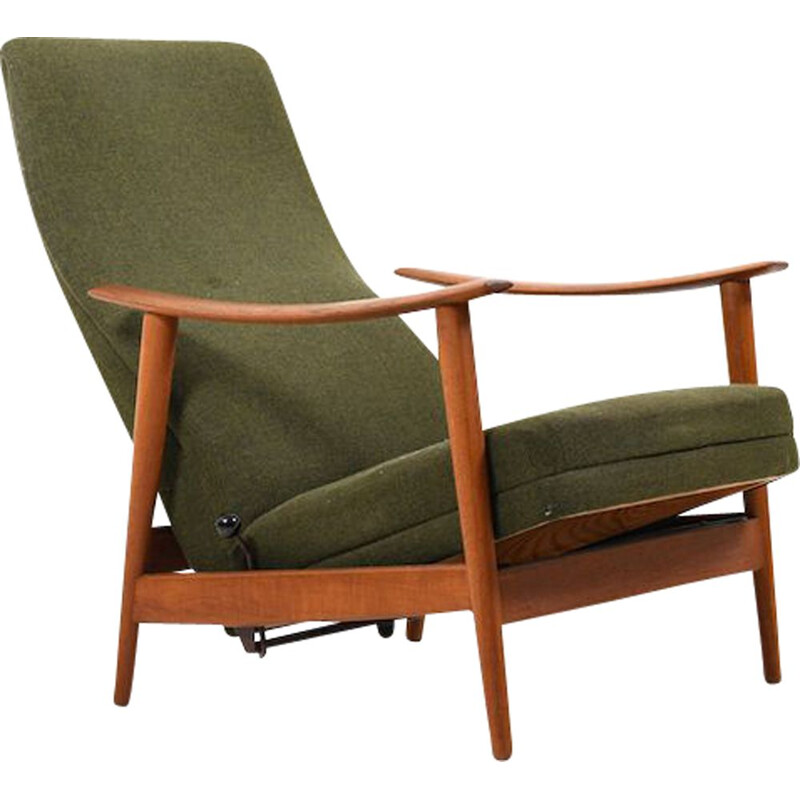 Danish reclining armchair in teak, 1960s