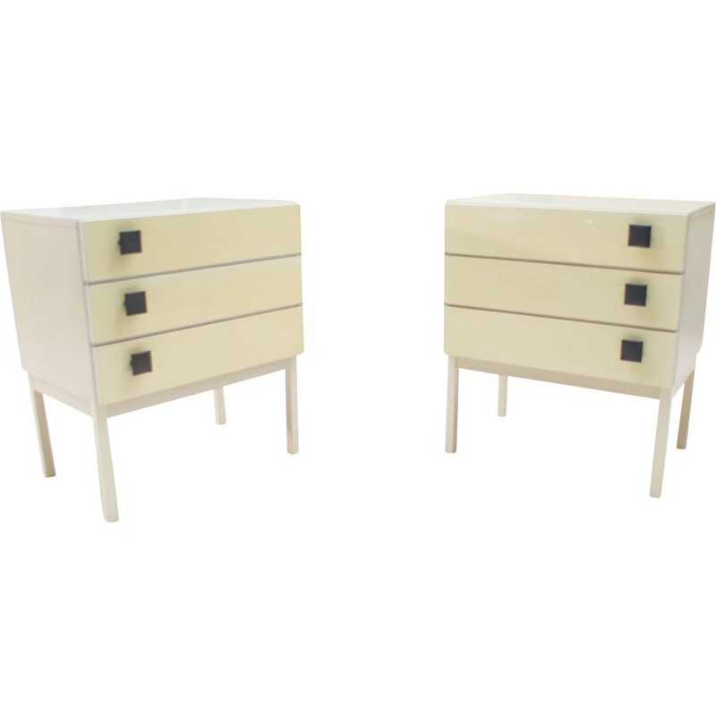 Set of 2 vintage bedside tables, Italy 1960s