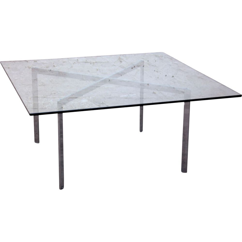 Vintage Barcelona coffee table by Mies Van der Rohe, Knoll publisher