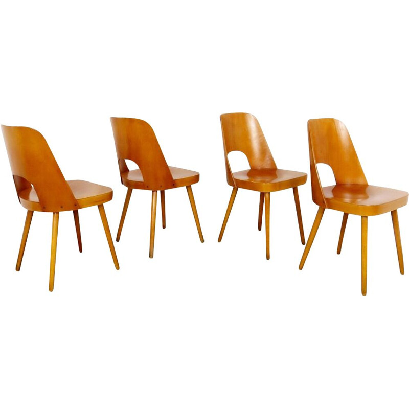 Set of 4 vintage dining chairs by Oswald Haerdtl, 1960s
