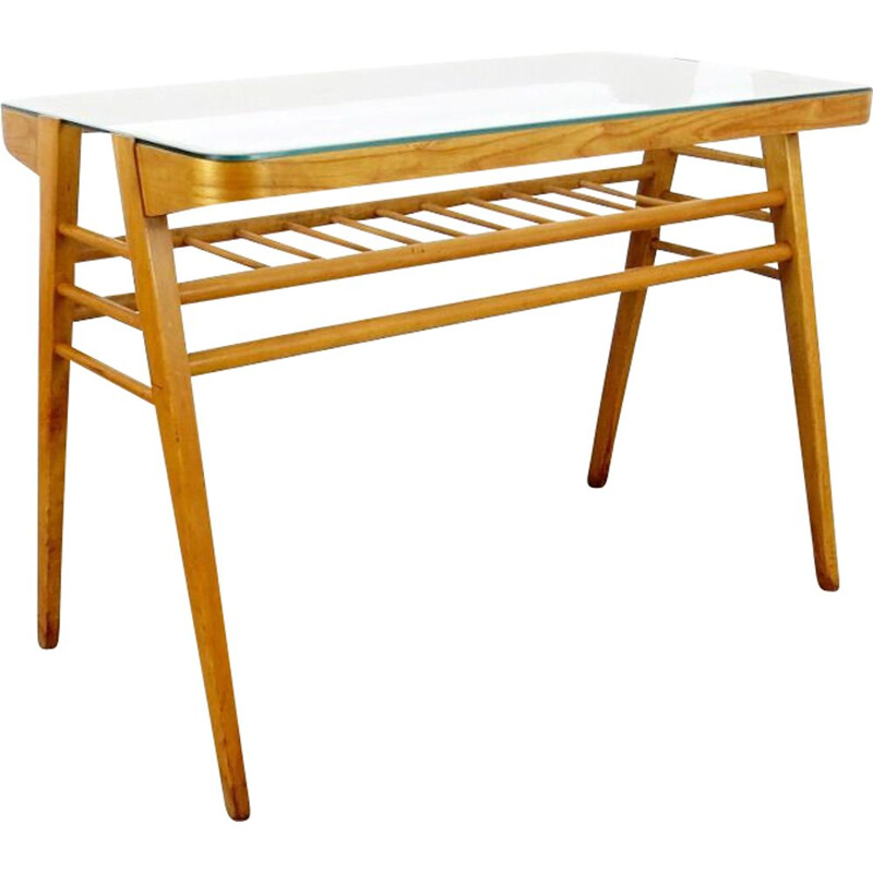 Vintage white table, Czechoslovakia, 1960