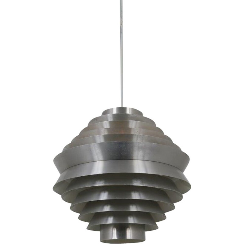 Grande lampe suspendue de chrome vintage fabriquée par Raak aux Pays-Bas 1960
