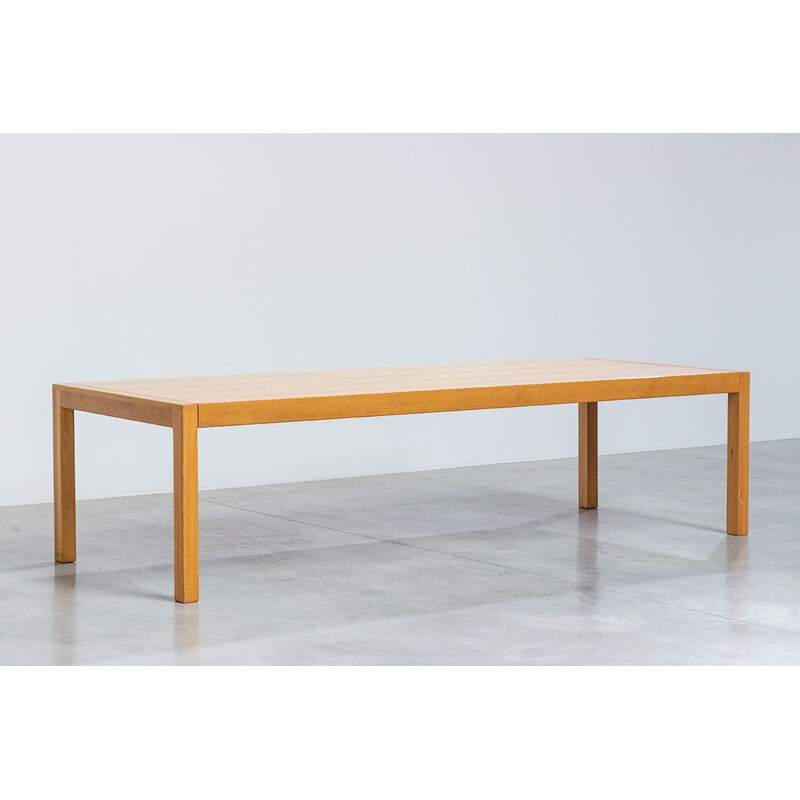 Vintage oak dining table design Studio Van Den Berghe Pauvers, 1970s