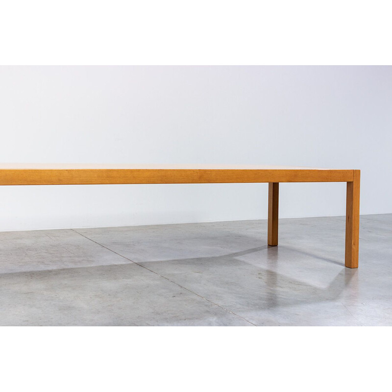 Vintage oak dining table design Studio Van Den Berghe Pauvers, 1970s