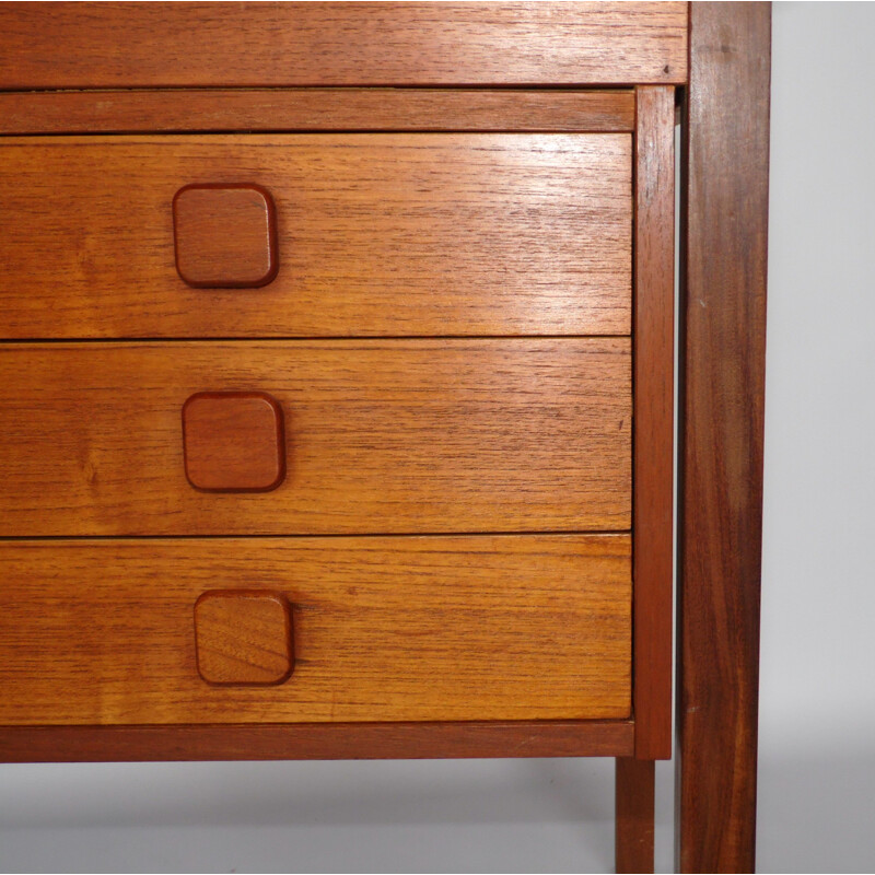 Vintage "domino" desk in teak 1960