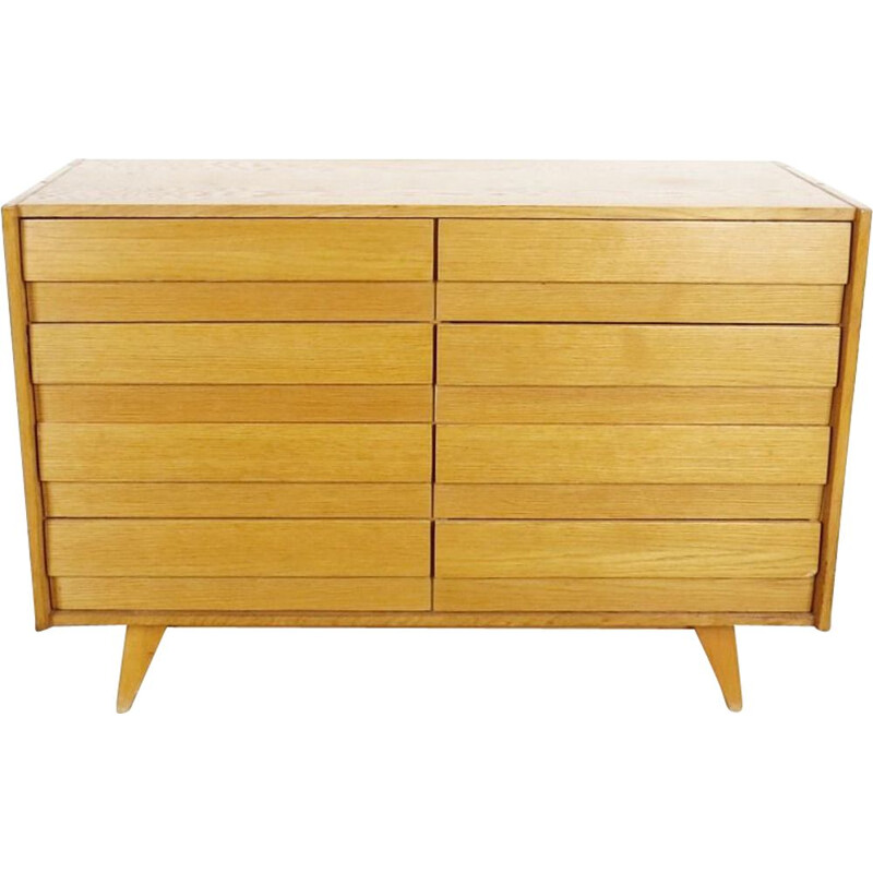 Vintage light wood chest of drawers by Jiri Jiroutek, 1960s