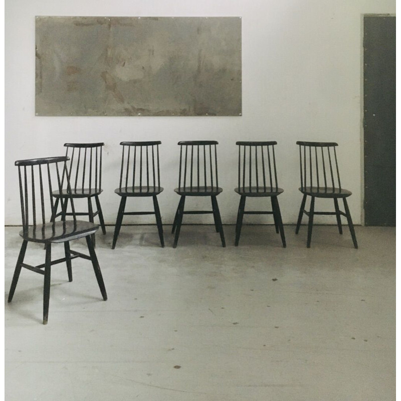 Set of 6 vintage chairs "Fanett" by Ilmari Tapiovaara 1960