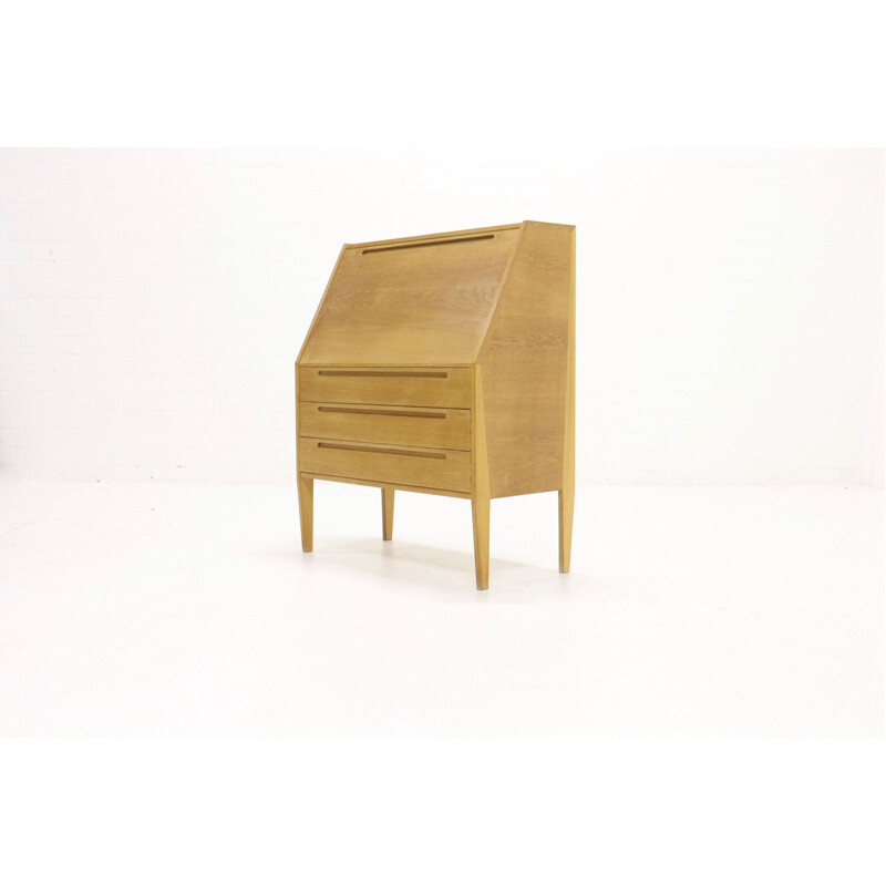 Secrétaire de bureau vintage en chêne par Nils Jonsson pour Torring Mobelfrabrik 1960