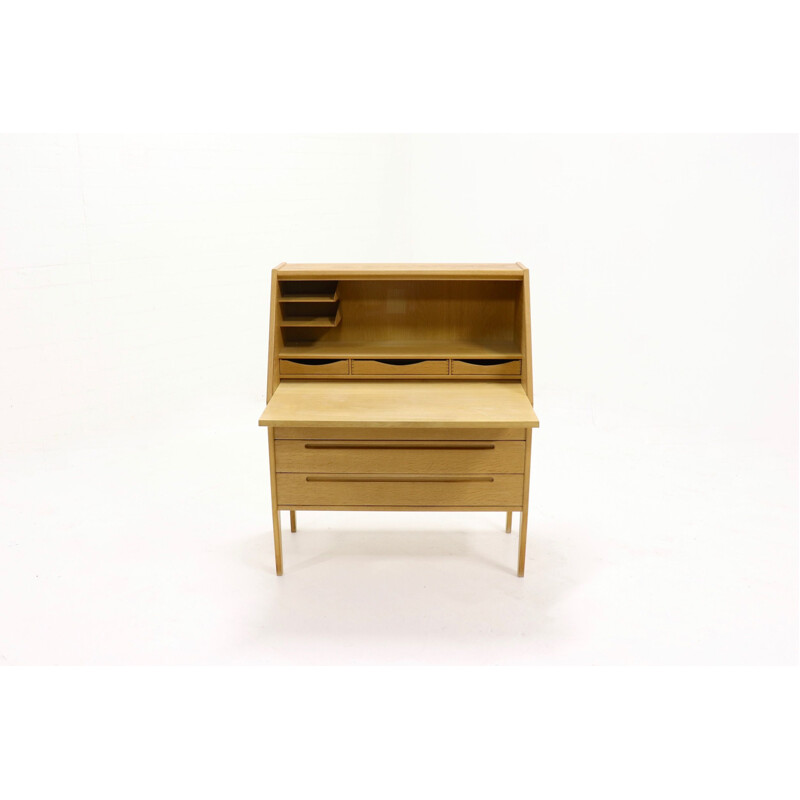 Secrétaire de bureau vintage en chêne par Nils Jonsson pour Torring Mobelfrabrik 1960