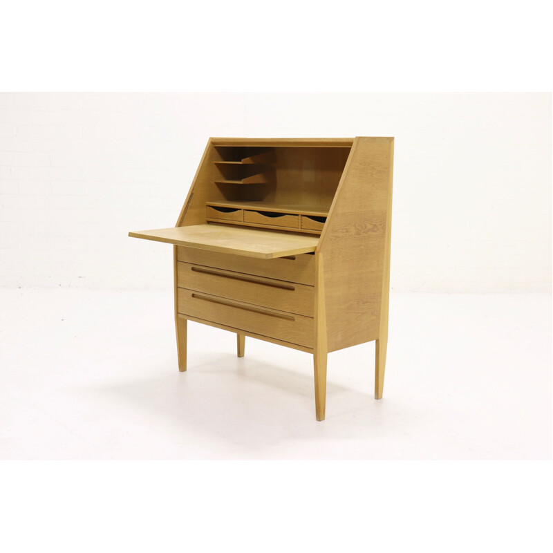 Secrétaire de bureau vintage en chêne par Nils Jonsson pour Torring Mobelfrabrik 1960