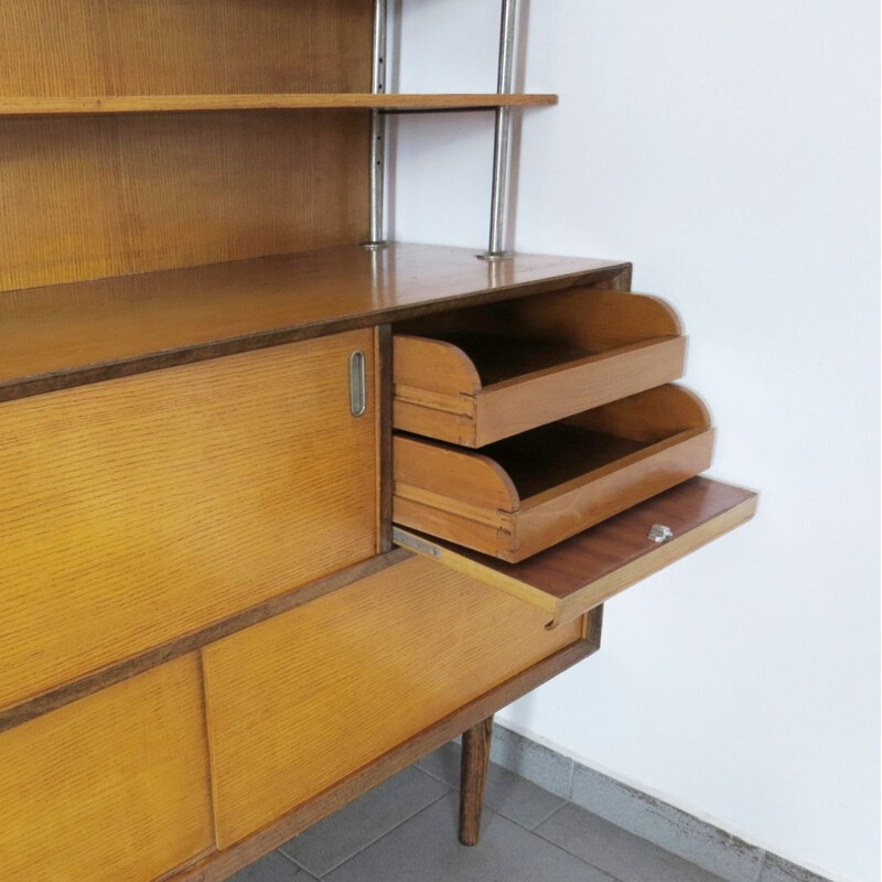 Vintage shelves in wood Czechoslovakia 1960