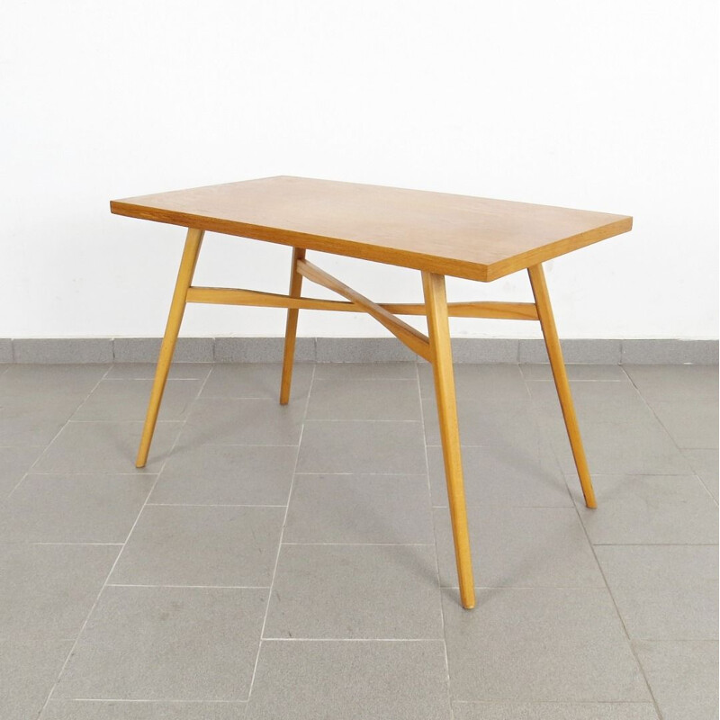 Vintage wooden table by Drevopodnik Holešov, 1970s