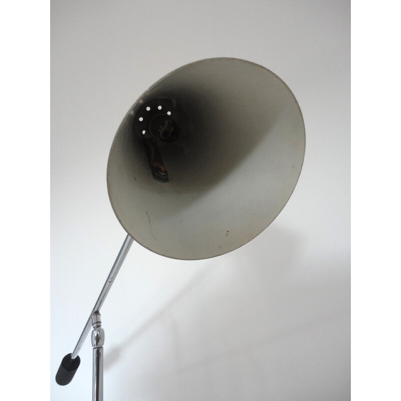 Lampe de table rotative en chrome et métal laqué - 1960