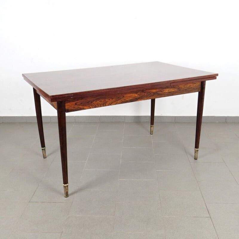Vintage extendible wooden dining table, 1970s