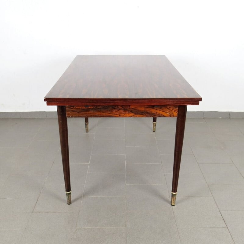 Vintage extendible wooden dining table, 1970s