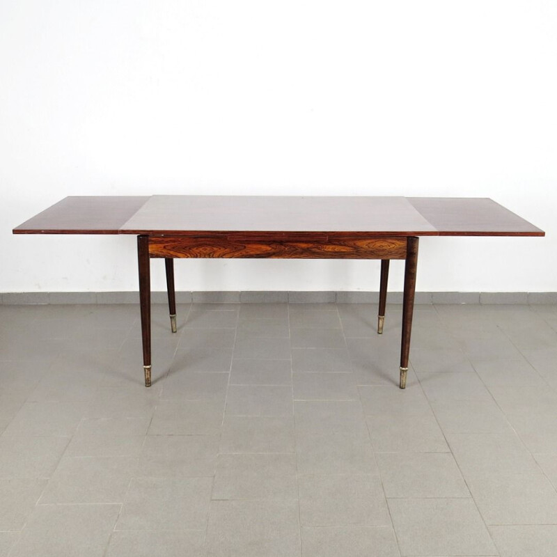 Vintage extendible wooden dining table, 1970s