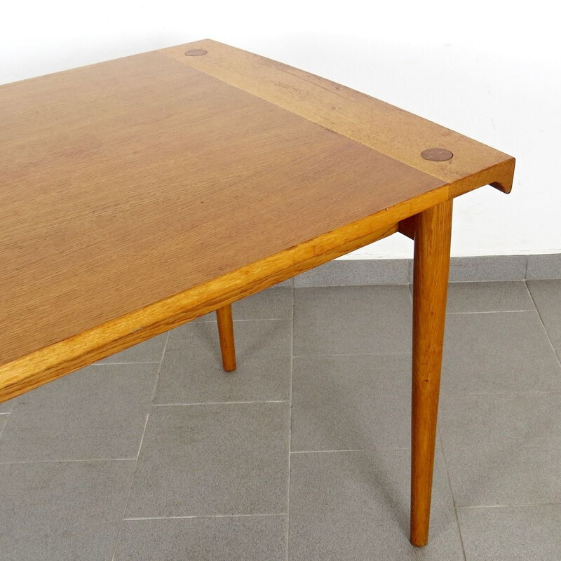 Vintage wooden dining table by Krasna Jizba, 1970s