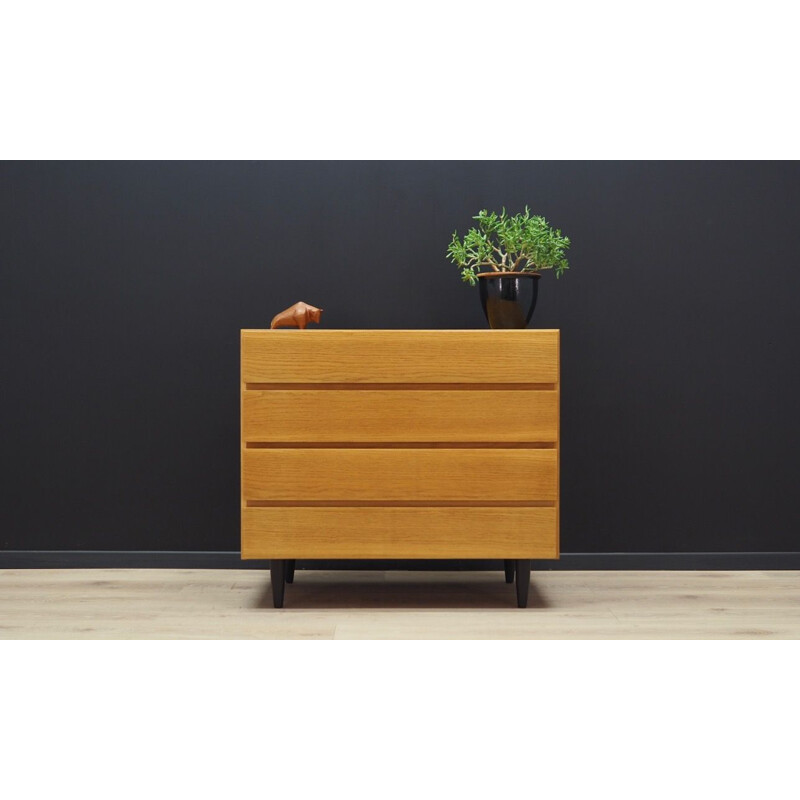 Vintage ash chest of drawers by Vinde Mobelfabrik, 1960-70s