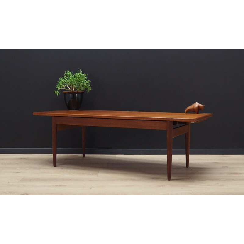 Vintage teak coffee table, Denmark, 1960-70s