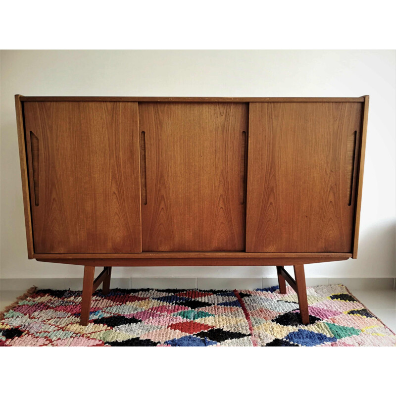 Vintage small teak sideboard, Denmark, 1960s