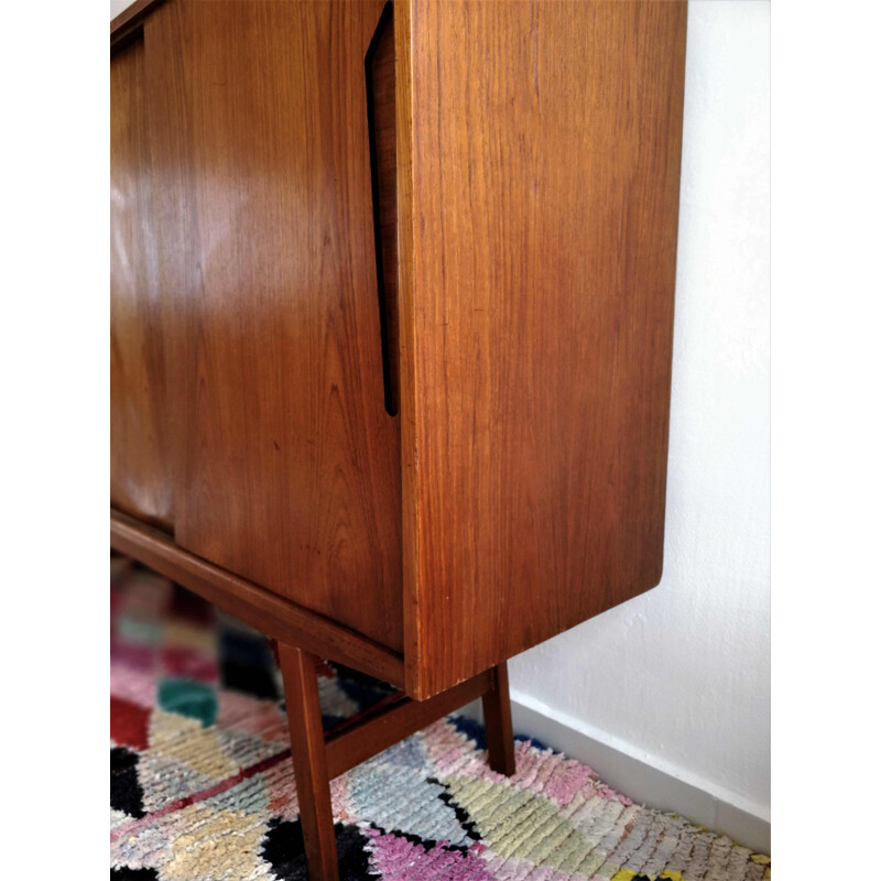 Vintage small teak sideboard, Denmark, 1960s