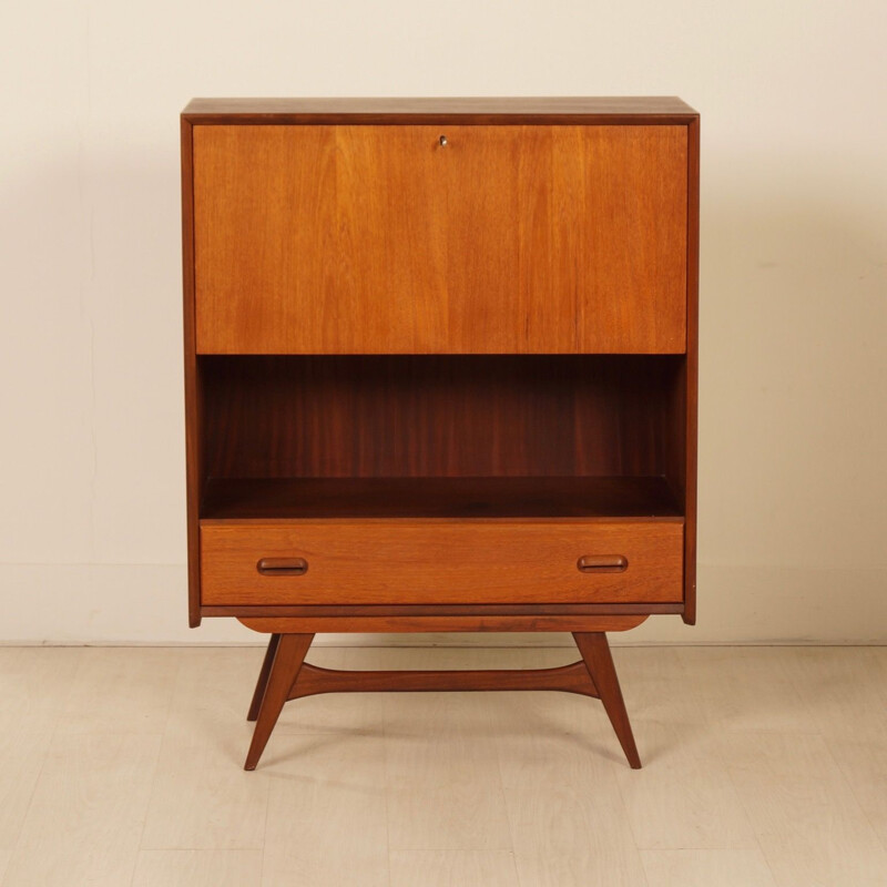 Vintage teak secretary by Louis van Teeffelen for Wébé, 1960s