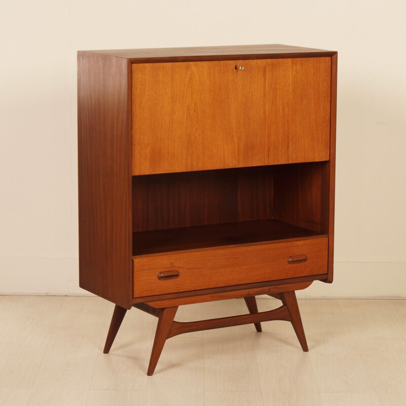 Vintage teak secretary by Louis van Teeffelen for Wébé, 1960s