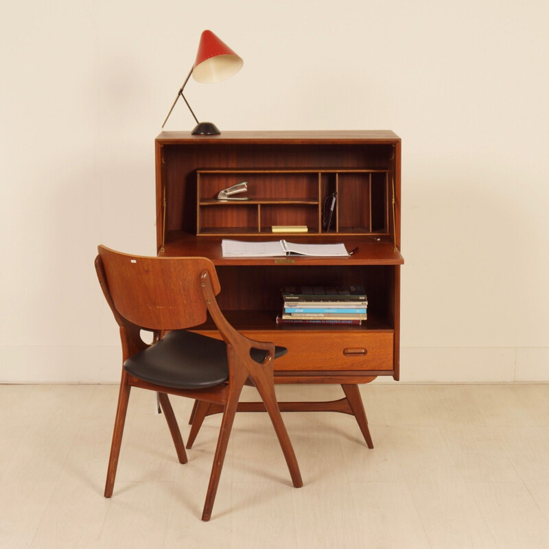 Vintage teak secretary by Louis van Teeffelen for Wébé, 1960s