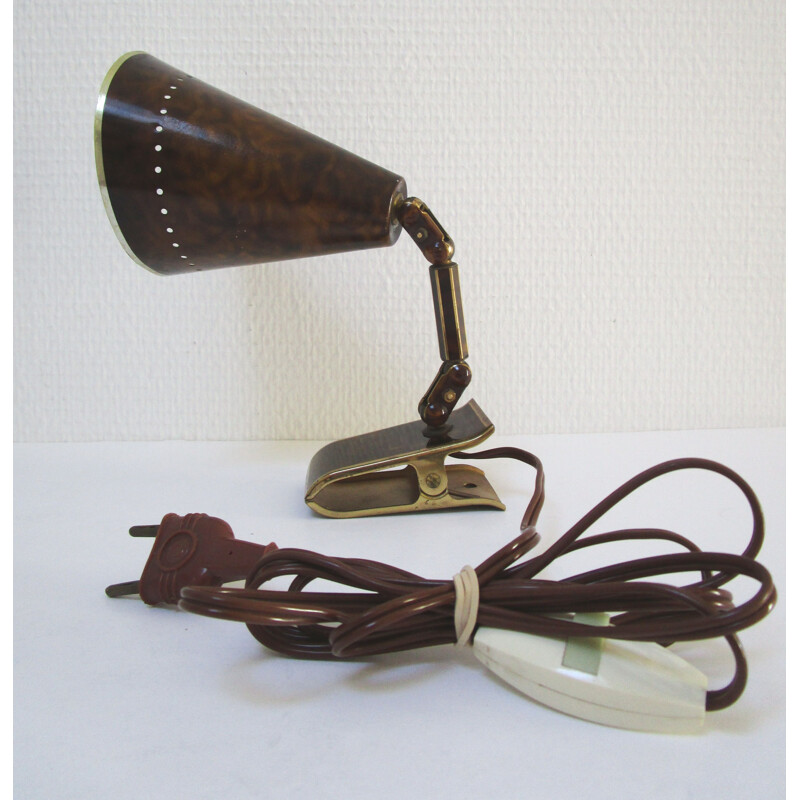 Lampe vintage à bras articulé en métal, 1950
