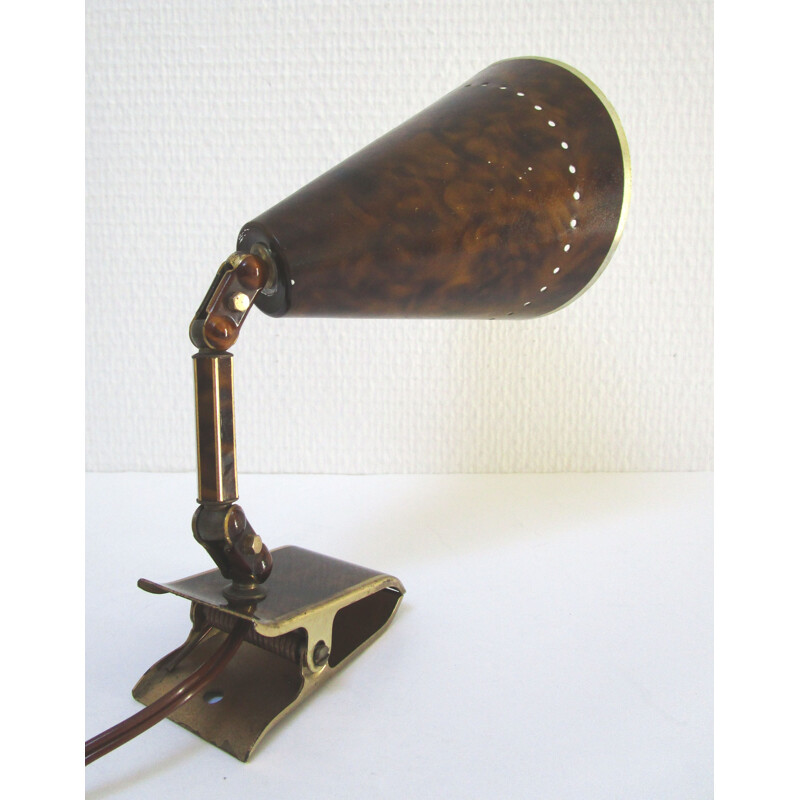 Lampe vintage à bras articulé en métal, 1950