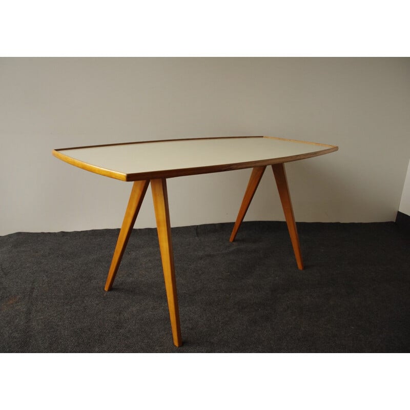 Vintage wooden dining table by Mobel Mann, 1960s